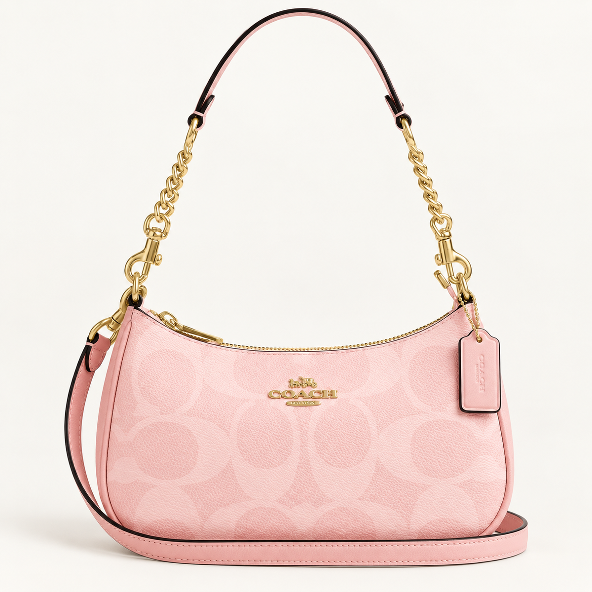 Coach Teri Shoulder Bag in Signature Canvas – Powder Pink, CAL51