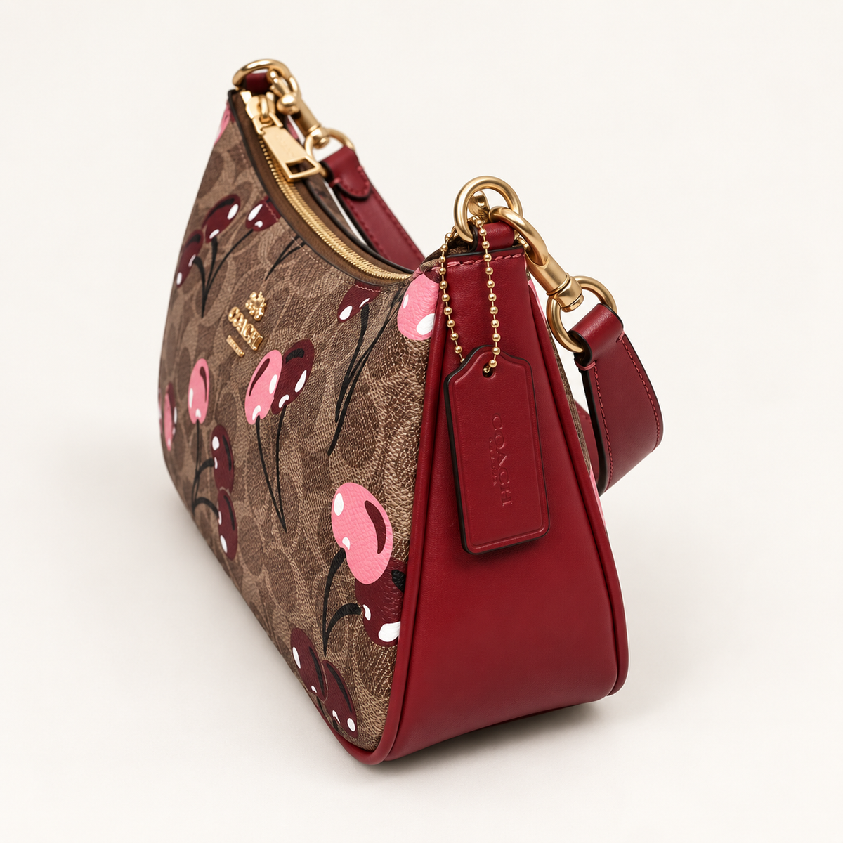 Coach Teri Shoulder Bag in Signature Canvas with Cherry Print – CY694