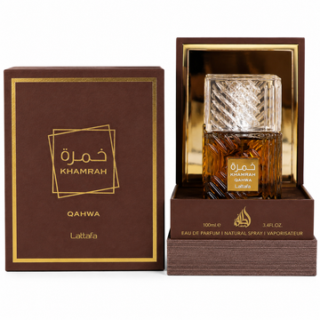 Lattafa KHAMRAH QAHWA for Unisex Eau de Parfum Spray – 3.40 Ounce / 100 ml