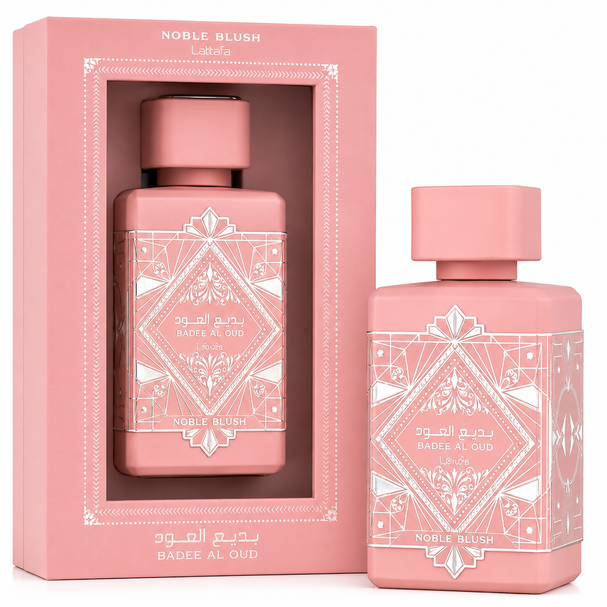 Lattafa Perfumes Bade'e Al Oud Noble Blush for Unisex Eau de Parfum Spray – 3.40 Ounce / 100 ml