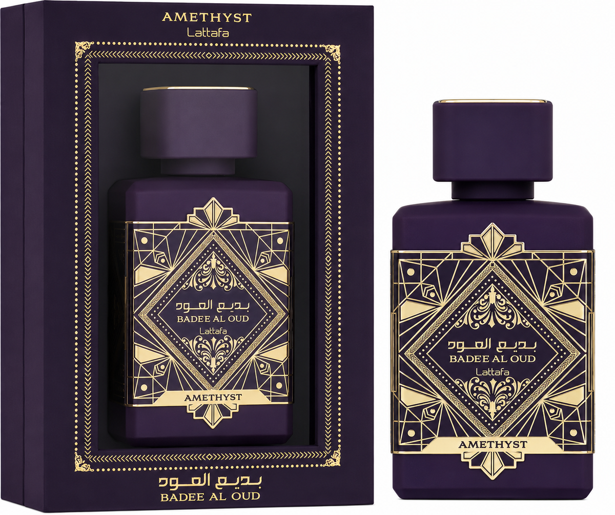 Lattafa Perfumes Bade'e Al Oud Amethyst for Unisex Eau de Parfum Spray – 3.40 Ounce / 100 ml