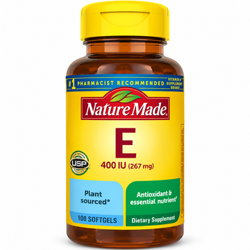Natural Vitamin E d-Alpha 400 IU (267mg) Supplement – 100 Softgels