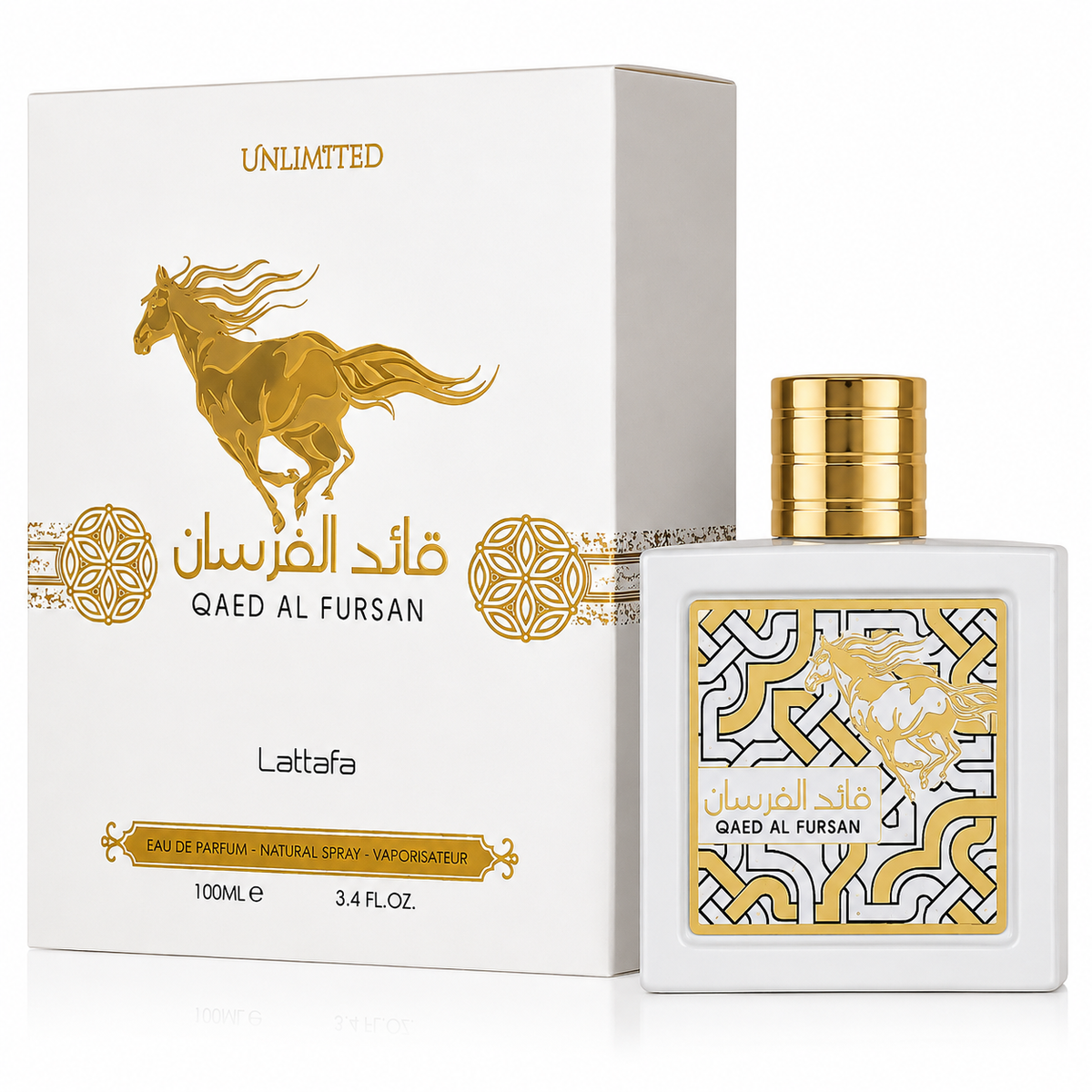Lattafa Qaed Al Fursan Unlimited for Unisex Eau de Parfum Spray – 3.4 Ounce / 100 ml