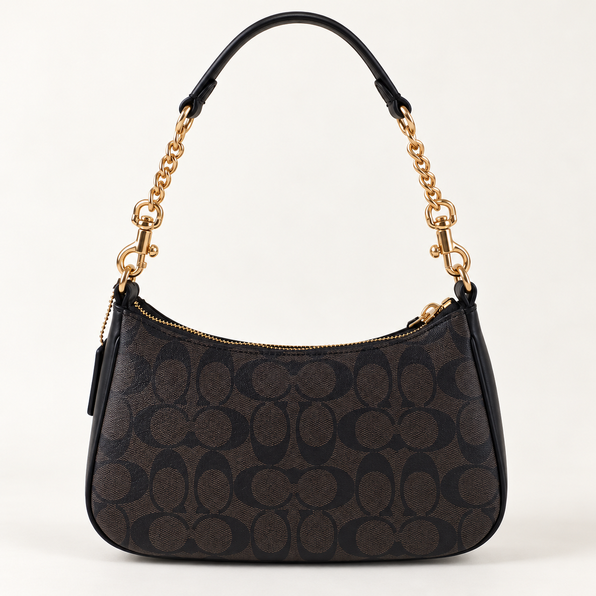 Coach Teri Shoulder Bag in Signature Canvas – Gold/Walnut/Black, CA548