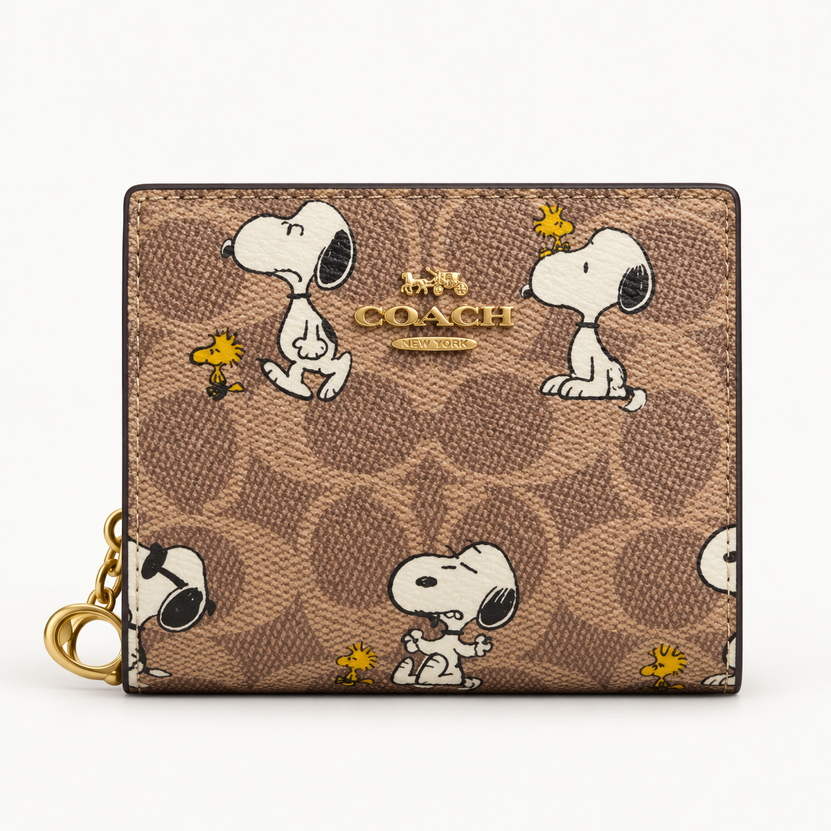 Coach x Peanuts Snoopy Snap Wallet in Signature Canvas – CBN32