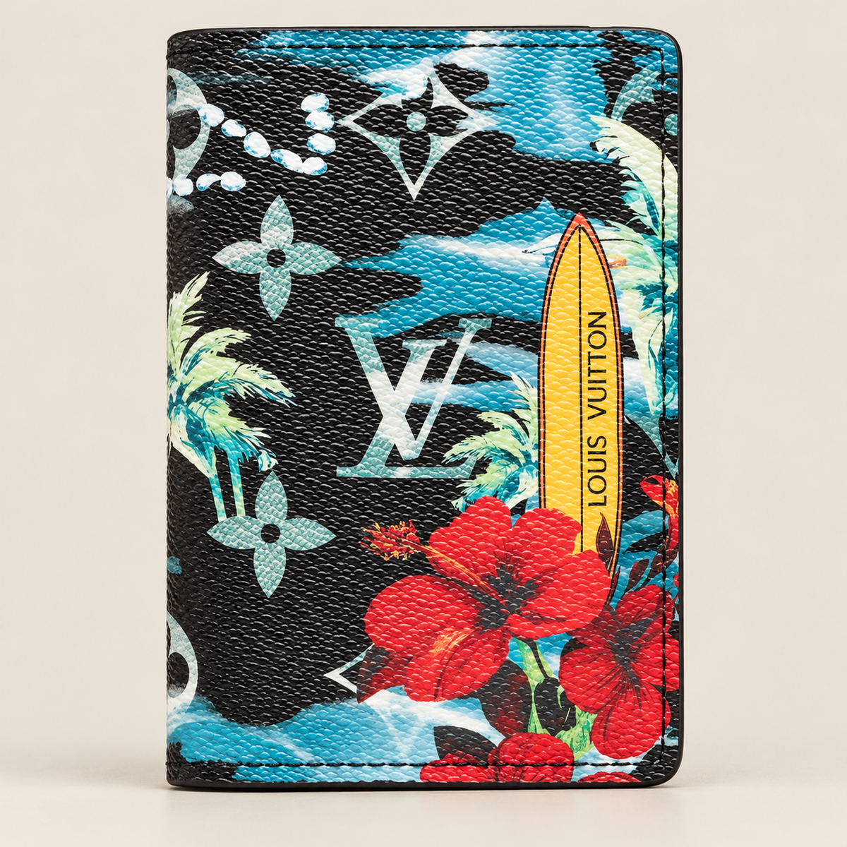 Louis Vuitton Monogram Surfin’ Pocket Organizer Card Wallet – Navy Blue