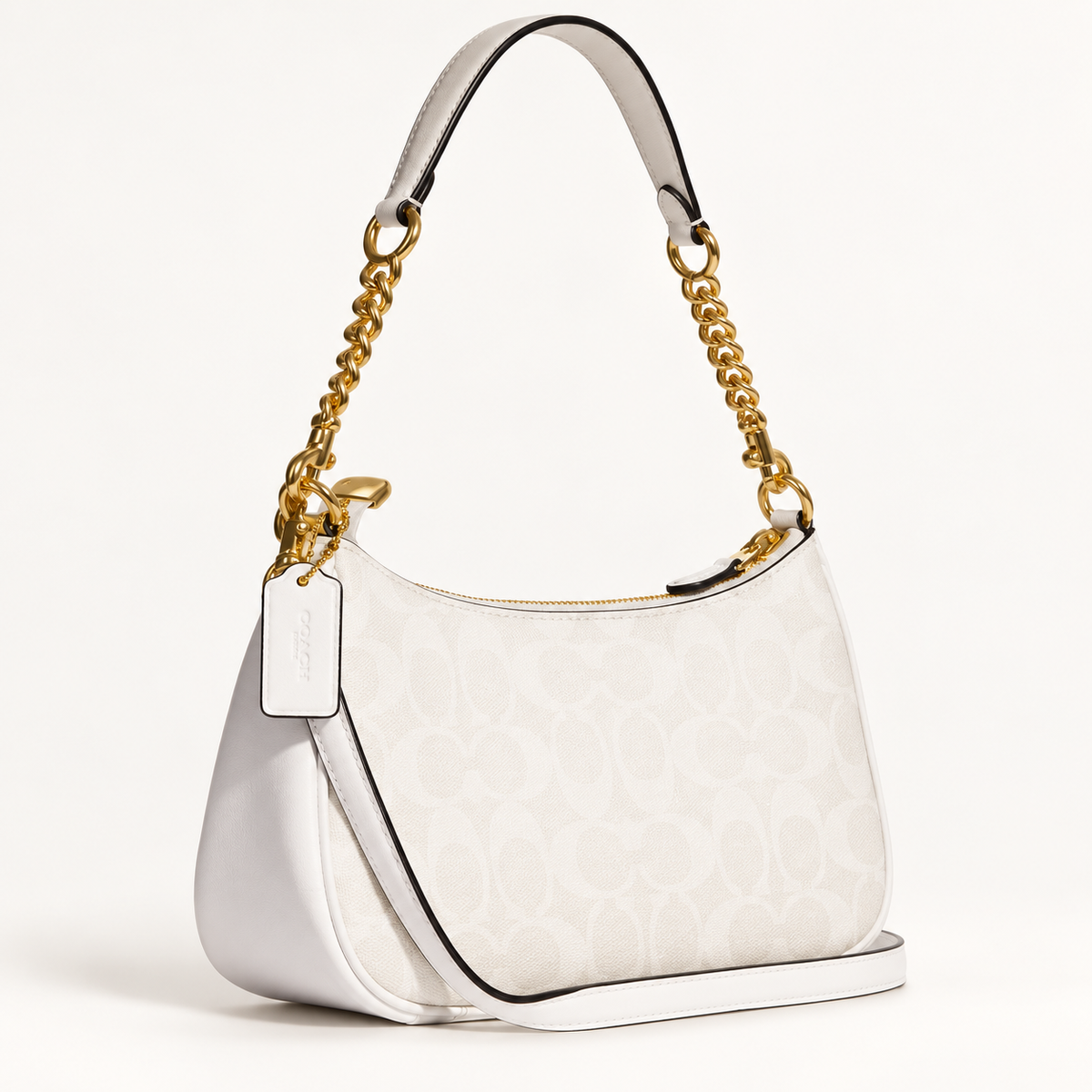 Coach Teri 2-Way Shoulder Bag in Signature Canvas & Smooth Leather – CA548