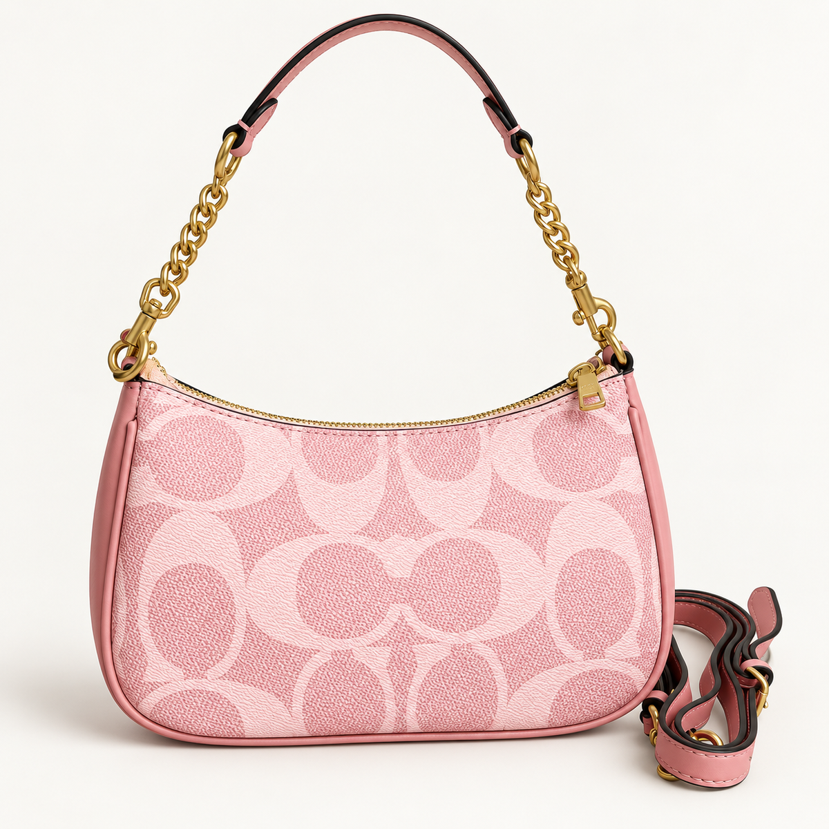 Coach Teri Shoulder Bag in Signature Canvas – Powder Pink, CAL51