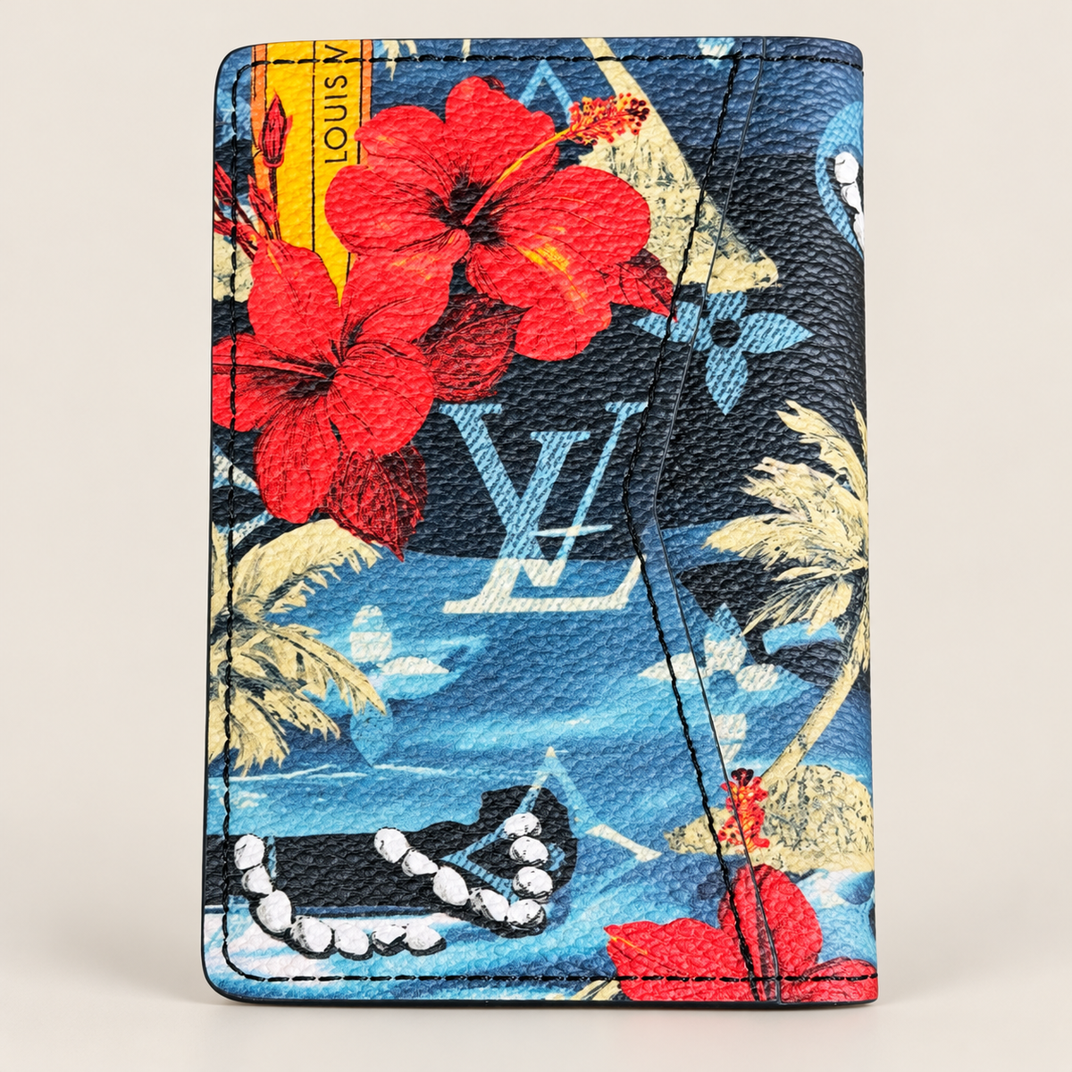 Louis Vuitton Monogram Surfin’ Pocket Organizer Card Wallet – Navy Blue