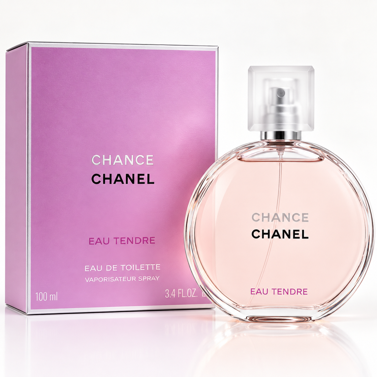 CHANEL Chance Eau Tendre Eau de Toilette for Women – 100ml / 3.4 fl. oz.