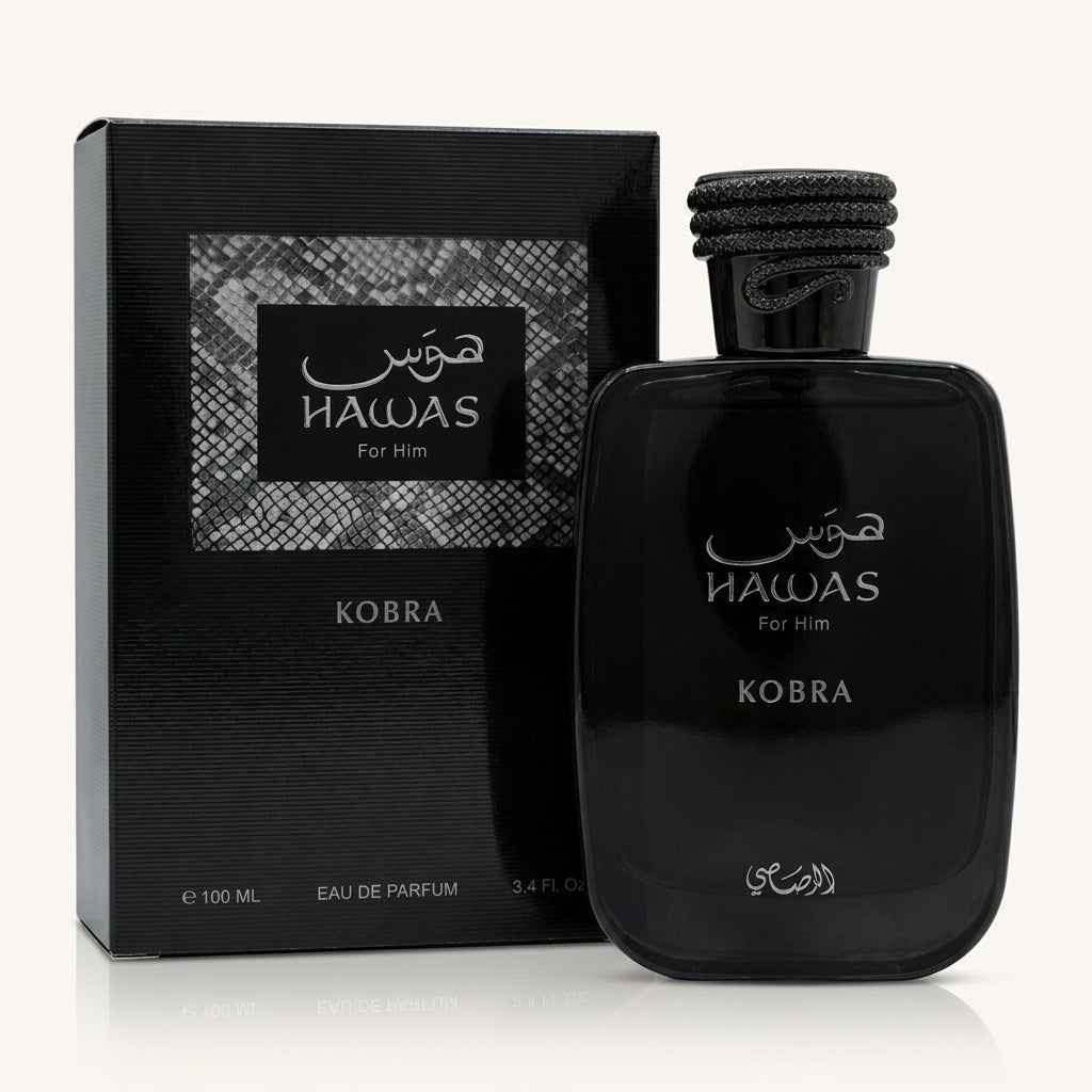 Rasasi Hawas Kobra Eau de Parfum Spray for Men – 3.4 Ounce / 100 ml