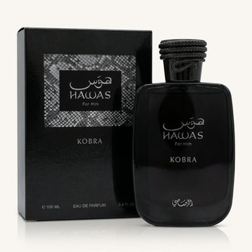Rasasi Hawas Kobra Eau de Parfum Spray for Men – 3.4 Ounce / 100 ml