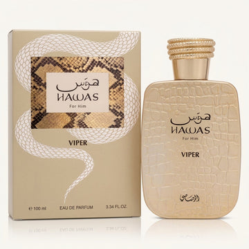 Rasasi Hawas Viper Eau de Parfum Spray for Men – 3.4 Ounce / 100 ml