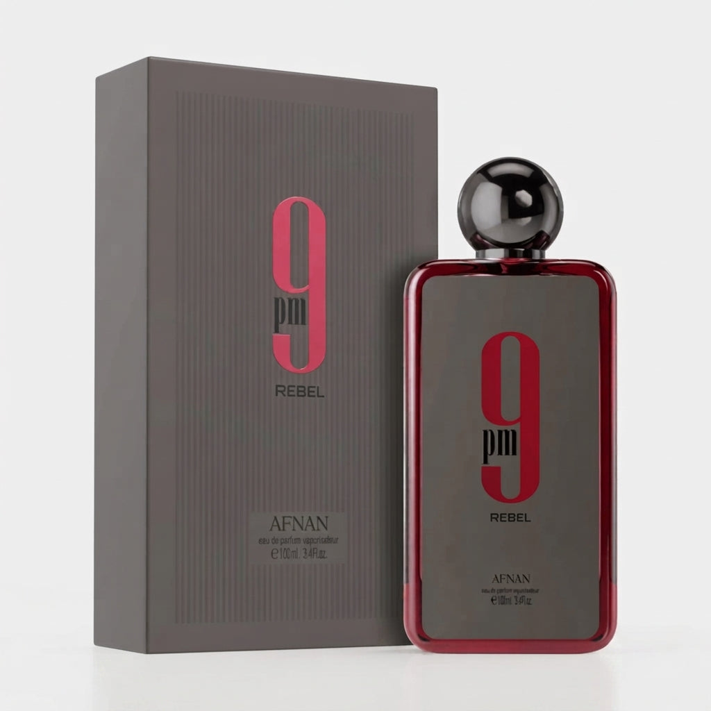 Afnan 9 PM Rebel Eau de Parfum for Unisex – 3.4 Ounce / 100 ml