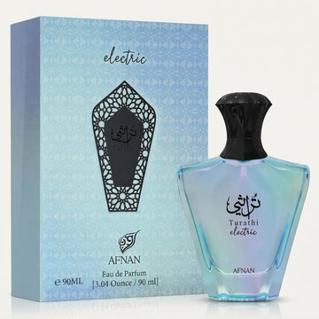 Afnan Turathi Electric Eau de Parfum Spray for Unisex – 3.04 Ounce / 90 ml