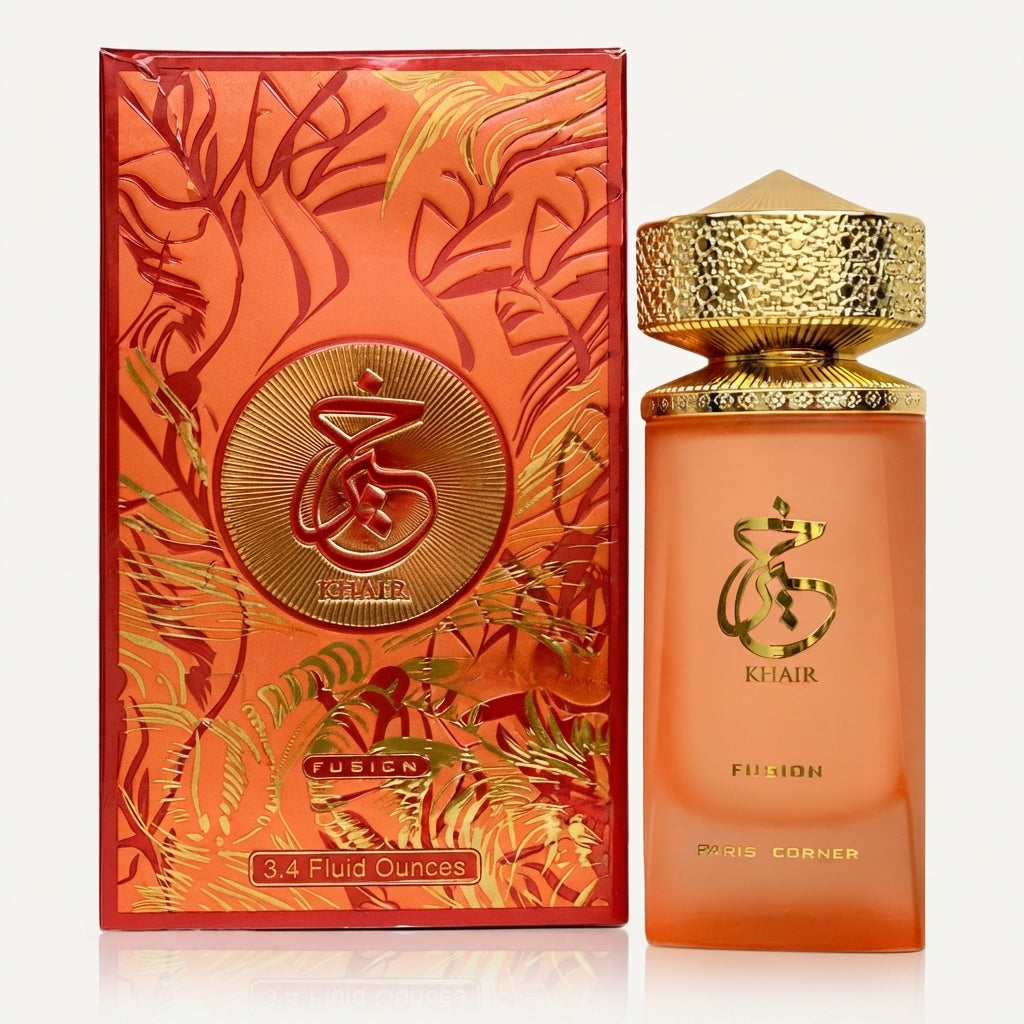Paris Corner Khair Fusion Lychee Eau de Parfum Spray for Unisex – 3.4 Fluid Ounces