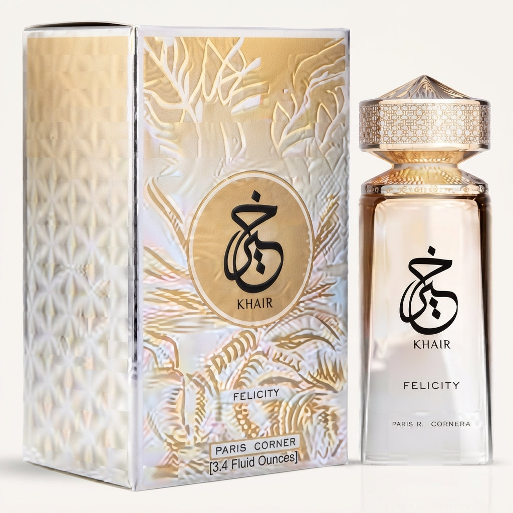 Paris Corner Khair Felicity Eau de Parfum Spray for Unisex – 3.4 Fluid Ounces